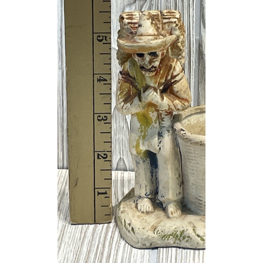 Vintage Ceramic Mexican Man Sombrero Planter Figurine Japan Folk Art 5.25" - Picture 7 of 8